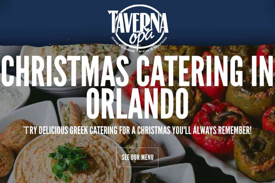 Christmas Catering In Orlando Taverna Opa