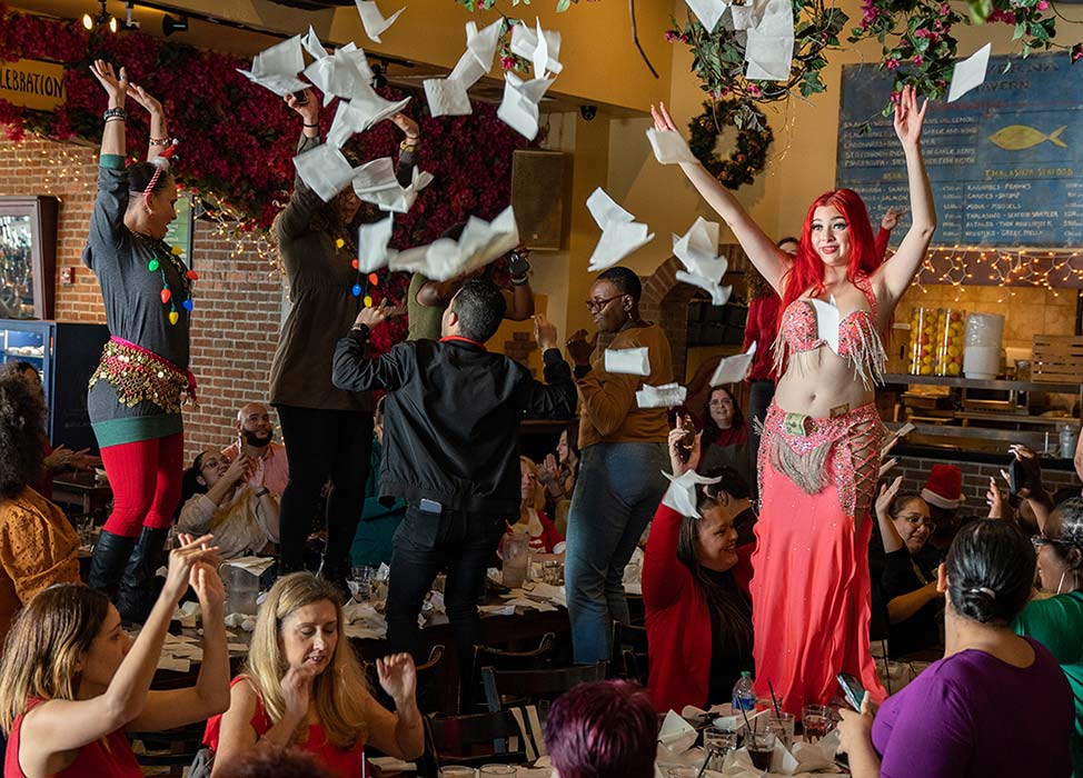 Holiday Party Belly Dancer at Opa