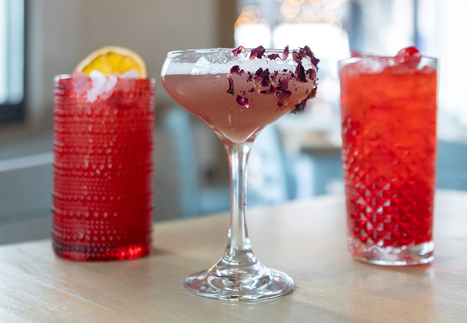 Elegant Trio of Valentines Cocktails at Opa Orlando