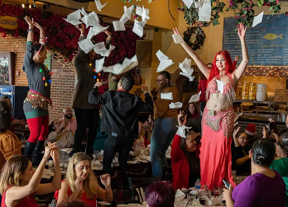 Holiday Party Belly Dancer at Opa