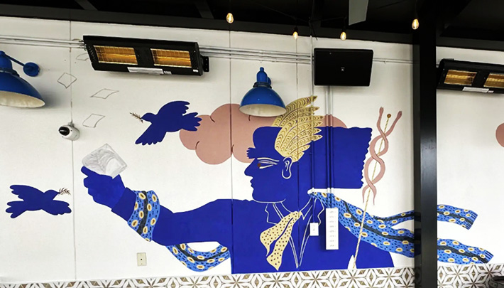 Taverna Opa Patio Mural